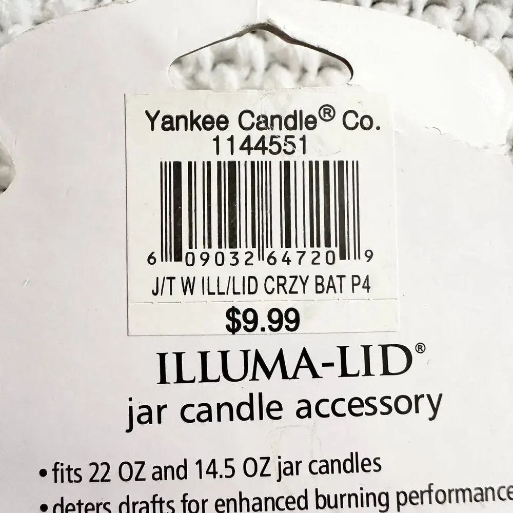 Yankee Candle 2007 Illuma-Lid NWT Crazy Bat Halloween Jar Candle Accessory